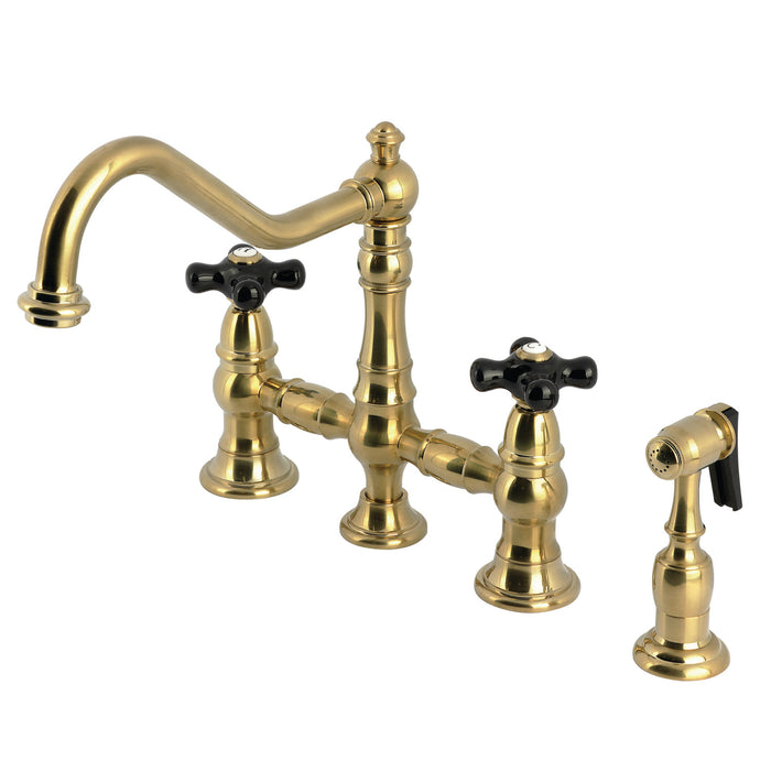 Duchess KS3277PKXBS Bridge Kitchen Faucet, Brushed Brass
