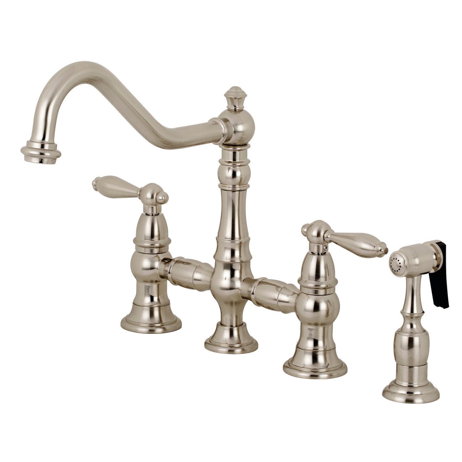 Kingston Heirloom KS3278ALBS - Restoration Two-Handle 4-Hole Deck