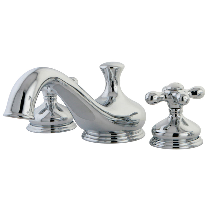 Kingston Heirloom KS3331AX - Heritage Two-Handle 3-Hole Deck Mount Roman Tub Faucet, Polished Chrome