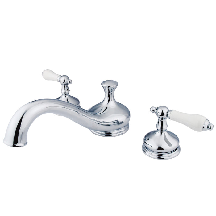 Kingston Heirloom KS3331PL - Heritage Two-Handle 3-Hole Deck Mount Roman Tub Faucet, Polished Chrome