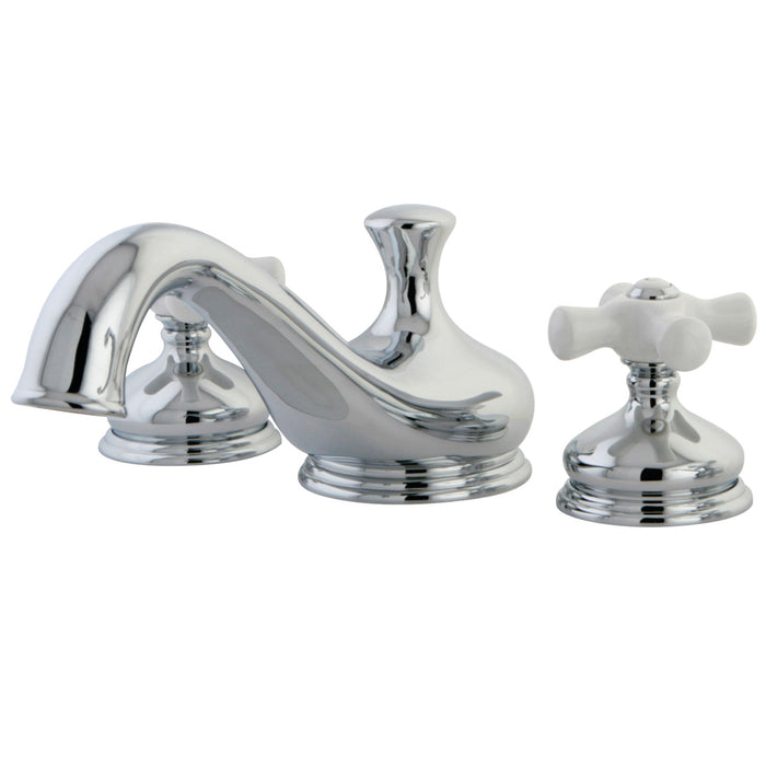 Kingston Heirloom KS3331PX - Heritage Two-Handle 3-Hole Deck Mount Roman Tub Faucet, Polished Chrome