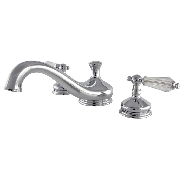 Kingston Heirloom KS3331WLL - Wilshire Two-Handle 3-Hole Deck Mount Roman Tub Faucet, Polished Chrome