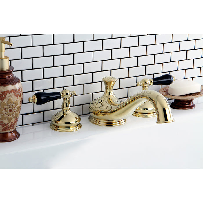 Kingston Heirloom KS3332PKL - Duchess Two-Handle 3-Hole Deck Mount Roman Tub Faucet, Polished Brass