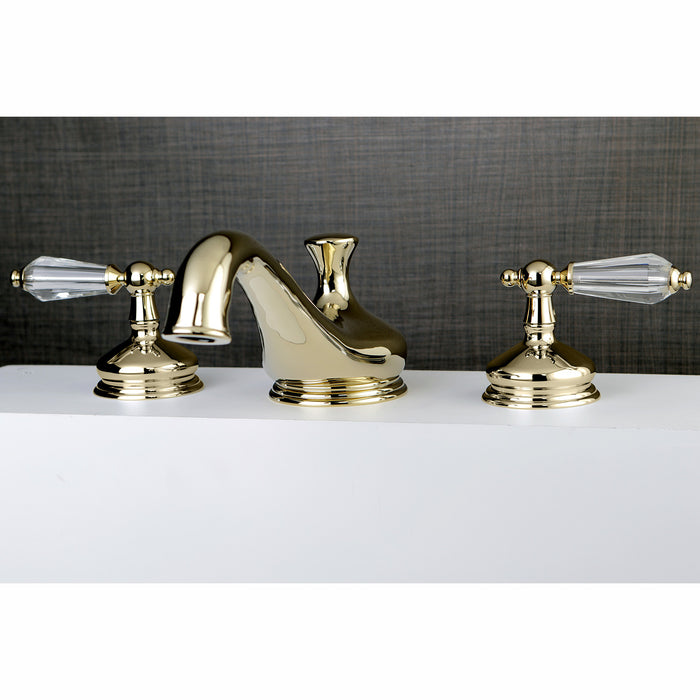 Kingston Heirloom KS3332WLL - Wilshire Two-Handle 3-Hole Deck Mount Roman Tub Faucet, Polished Brass