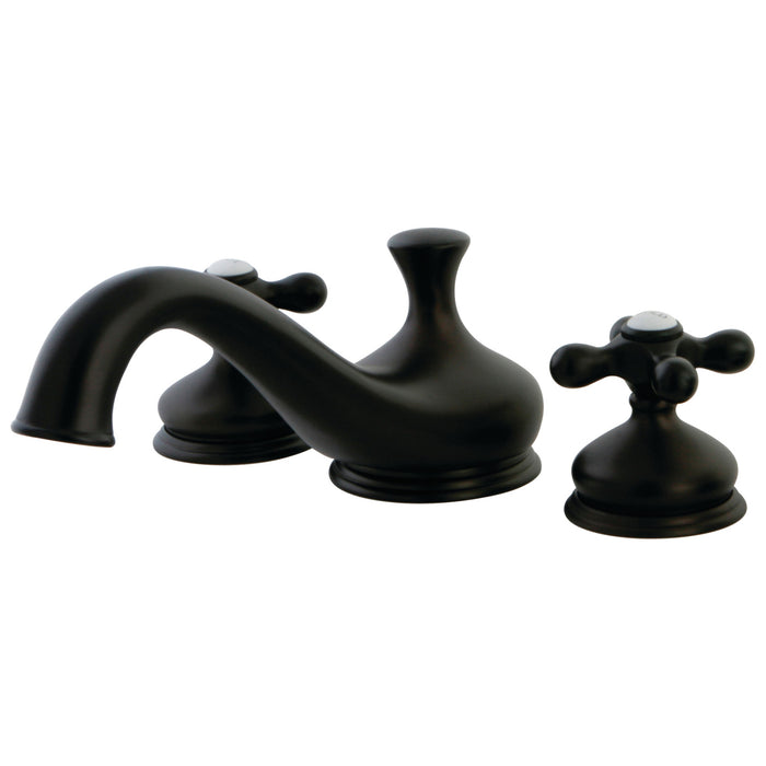 Kingston Heirloom KS3335AX - Heritage Two-Handle 3-Hole Deck Mount Roman Tub Faucet, Oil Rubbed Bronze