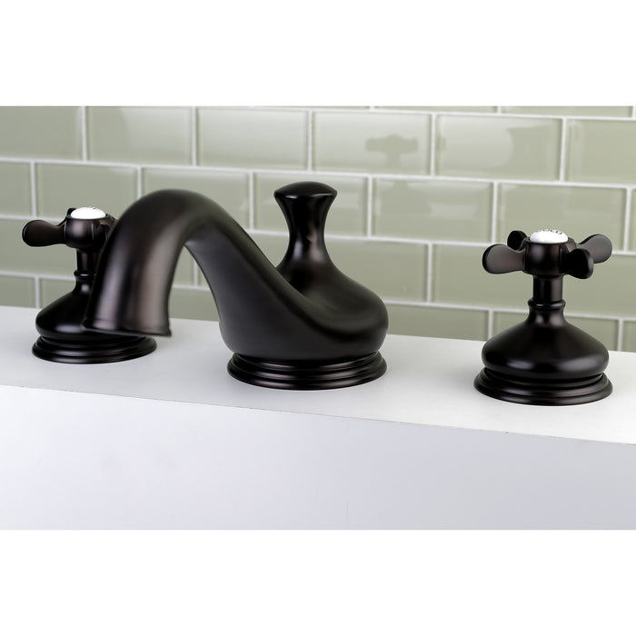 Kingston Heirloom KS3335BEX - Essex Two-Handle 3-Hole Deck Mount Roman Tub Faucet, Oil Rubbed Bronze