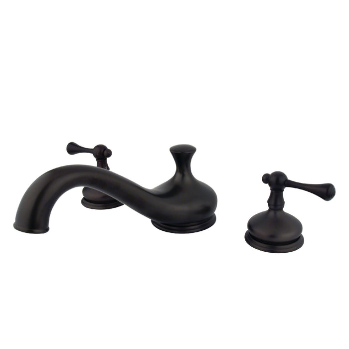 Kingston Heirloom KS3335BL - Vintage Two-Handle 3-Hole Deck Mount Roman Tub Faucet, Oil Rubbed Bronze