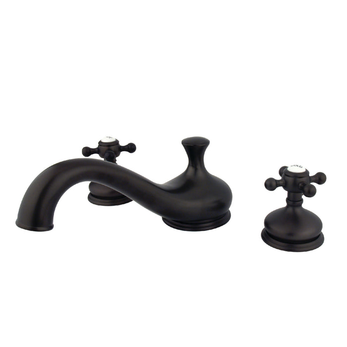 Kingston Heirloom KS3335BX - Vintage Two-Handle 3-Hole Deck Mount Roman Tub Faucet, Oil Rubbed Bronze