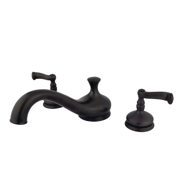 Kingston Tulare KS3335FL - Royale Two-Handle 3-Hole Deck Mount Roman Tub Faucet, Oil Rubbed Bronze