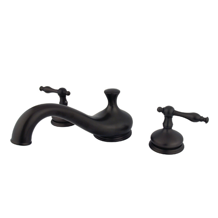 Kingston Heirloom KS3335NL - Heritage Two-Handle 3-Hole Deck Mount Roman Tub Faucet, Oil Rubbed Bronze