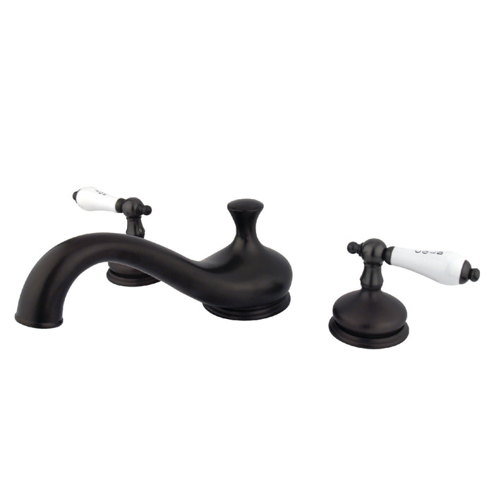 Kingston Heirloom KS3335PL - Heritage Two-Handle 3-Hole Deck Mount Roman Tub Faucet, Oil Rubbed Bronze