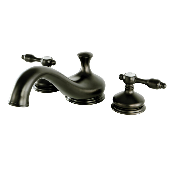 Kingston Heirloom KS3335TAL - Tudor Two-Handle 3-Hole Deck Mount Roman Tub Faucet, Oil Rubbed Bronze
