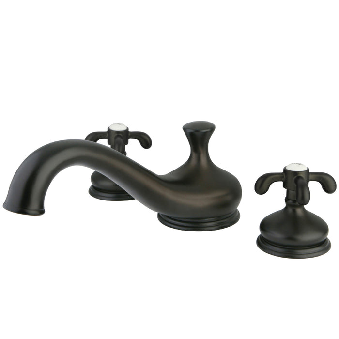 Kingston Heirloom KS3335TX - French Country Two-Handle 3-Hole Deck Mount Roman Tub Faucet, Oil Rubbed Bronze
