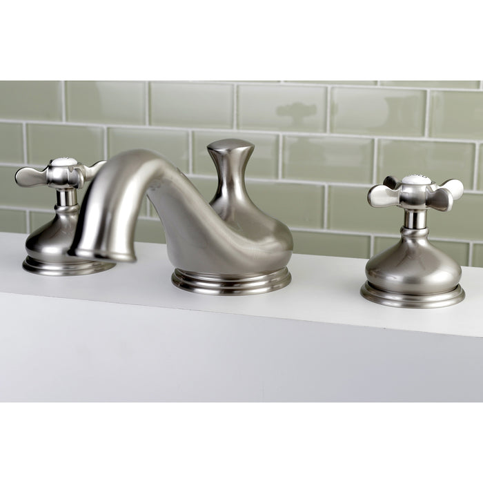 Kingston Heirloom KS3338BEX - Essex Two-Handle 3-Hole Deck Mount Roman Tub Faucet, Brushed Nickel
