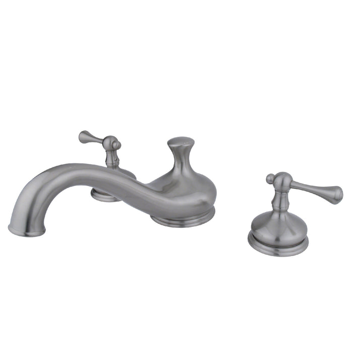 Kingston Heirloom KS3338BL - Vintage Two-Handle 3-Hole Deck Mount Roman Tub Faucet, Brushed Nickel