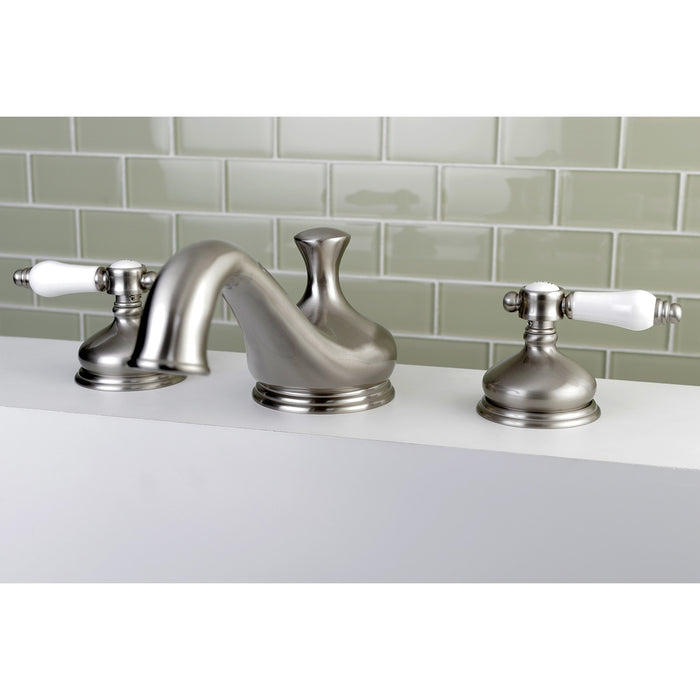 Kingston Heirloom KS3338BPL - Bel-Air Two-Handle 3-Hole Deck Mount Roman Tub Faucet, Brushed Nickel