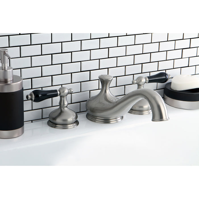 Kingston Heirloom KS3338PKL - Duchess Two-Handle 3-Hole Deck Mount Roman Tub Faucet, Brushed Nickel