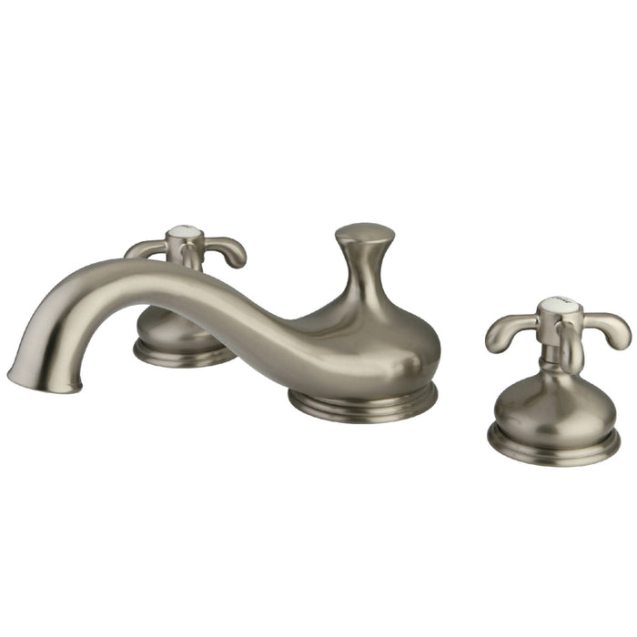 Kingston Heirloom KS3338TX - French Country Two-Handle 3-Hole Deck Mount Roman Tub Faucet, Brushed Nickel