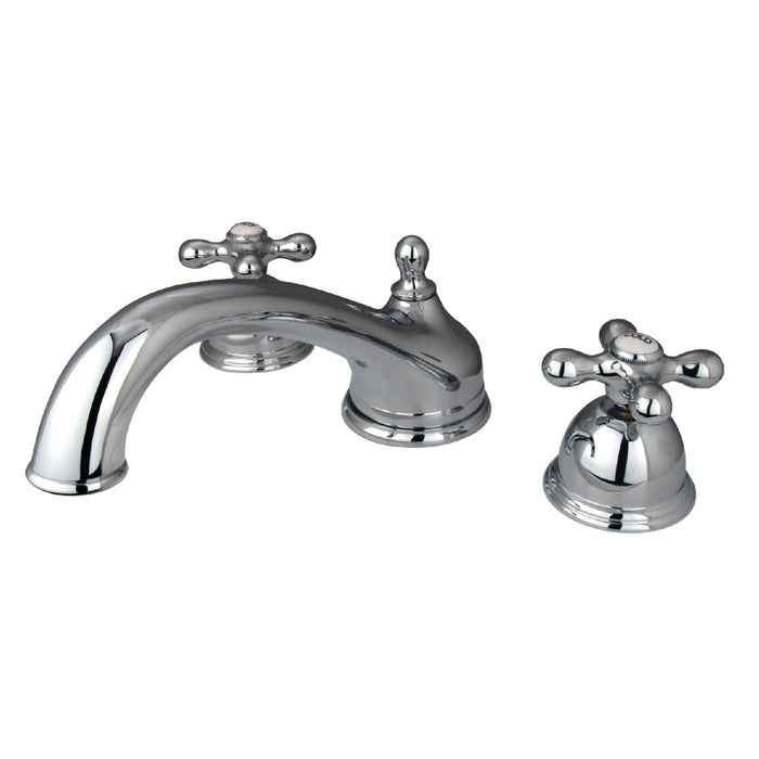 Kingston Heirloom KS3351AX - Vintage Two-Handle 3-Hole Deck Mount Roman Tub Faucet, Polished Chrome