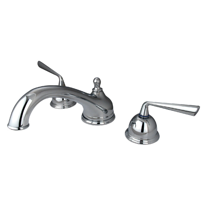 Kingston Tulare KS3351ZL - Silver Sage Two-Handle 3-Hole Deck Mount Roman Tub Faucet, Polished Chrome