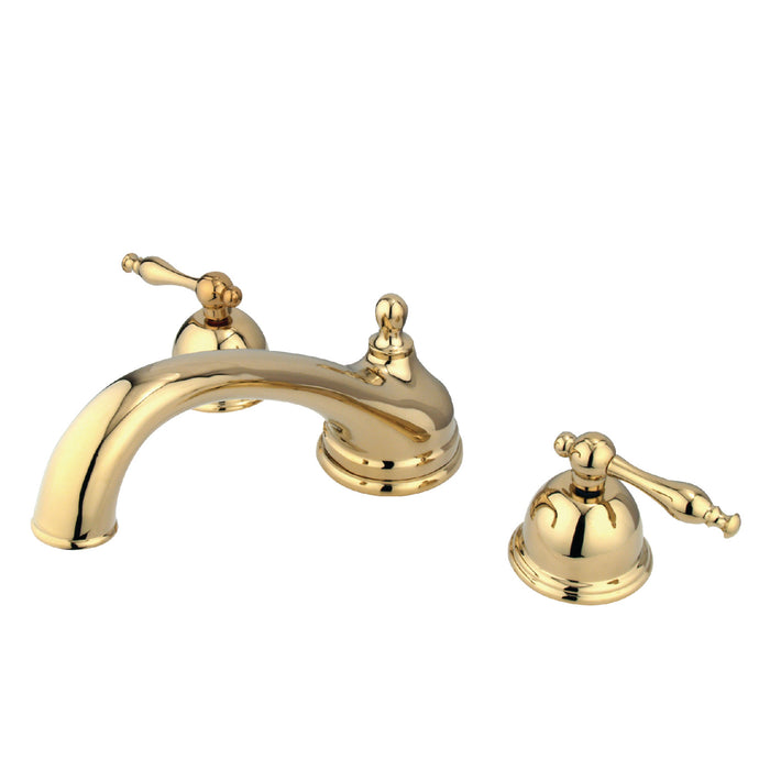 Kingston Heirloom KS3352NL - Vintage Two-Handle 3-Hole Deck Mount Roman Tub Faucet, Polished Brass