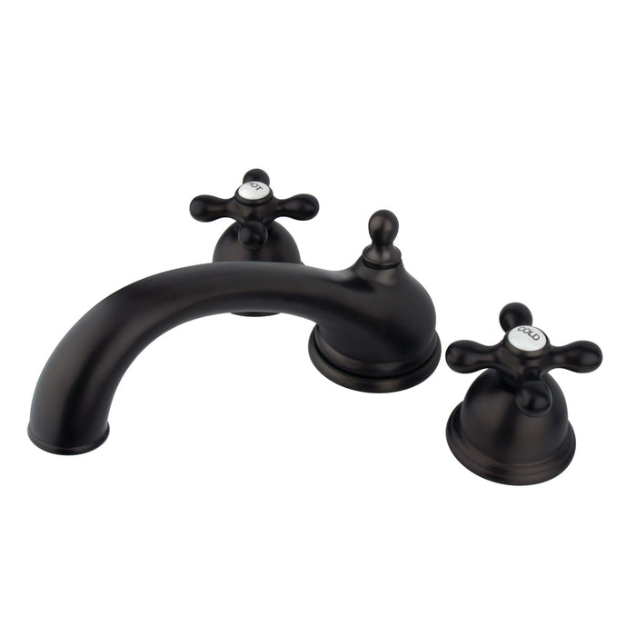 Kingston Heirloom KS3355AX - Vintage Two-Handle 3-Hole Deck Mount Roman Tub Faucet, Oil Rubbed Bronze