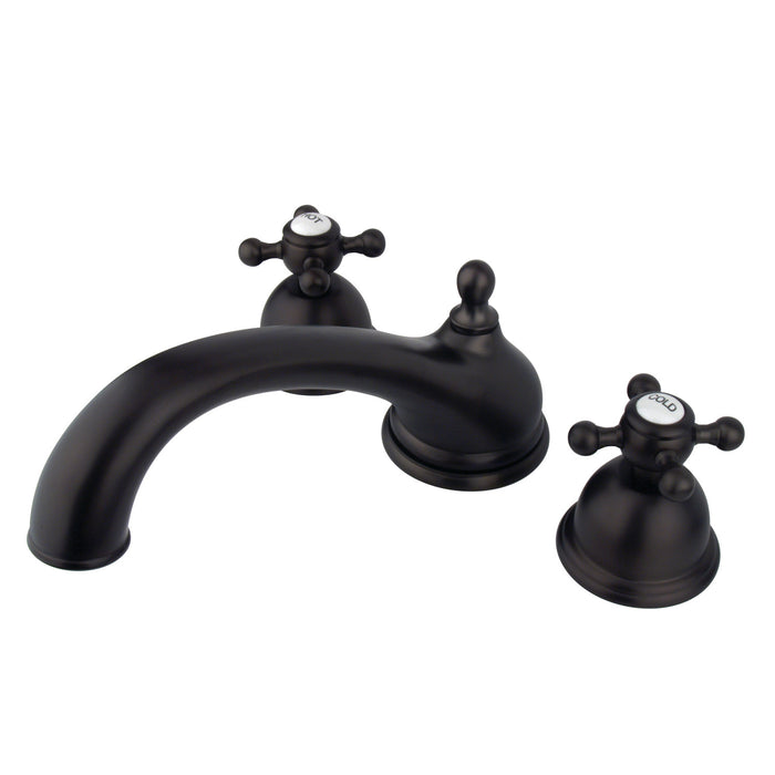 Kingston Heirloom KS3355BX - Vintage Two-Handle 3-Hole Deck Mount Roman Tub Faucet, Oil Rubbed Bronze