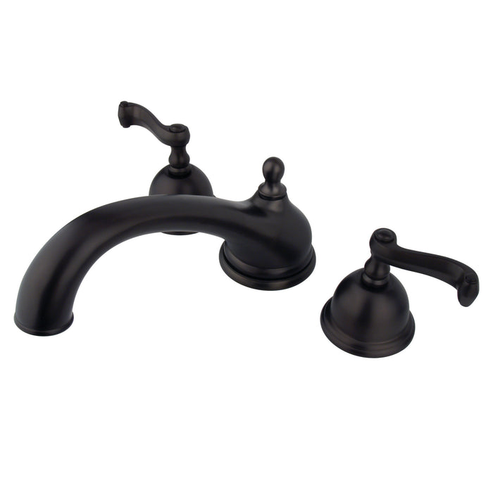 Kingston Tulare KS3355FL Two-Handle 3-Hole Deck Mount Roman Tub Faucet, Oil Rubbed Bronze