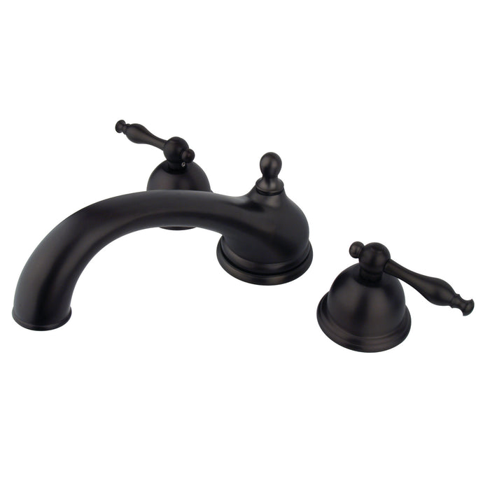 Kingston Heirloom KS3355NL - Vintage Two-Handle 3-Hole Deck Mount Roman Tub Faucet, Oil Rubbed Bronze