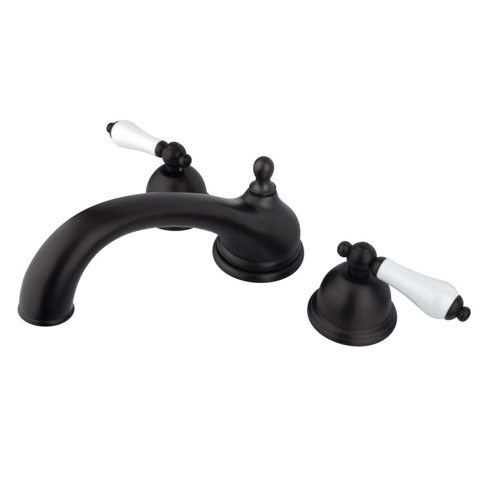 Kingston Heirloom KS3355PL - Vintage Two-Handle 3-Hole Deck Mount Roman Tub Faucet, Oil Rubbed Bronze