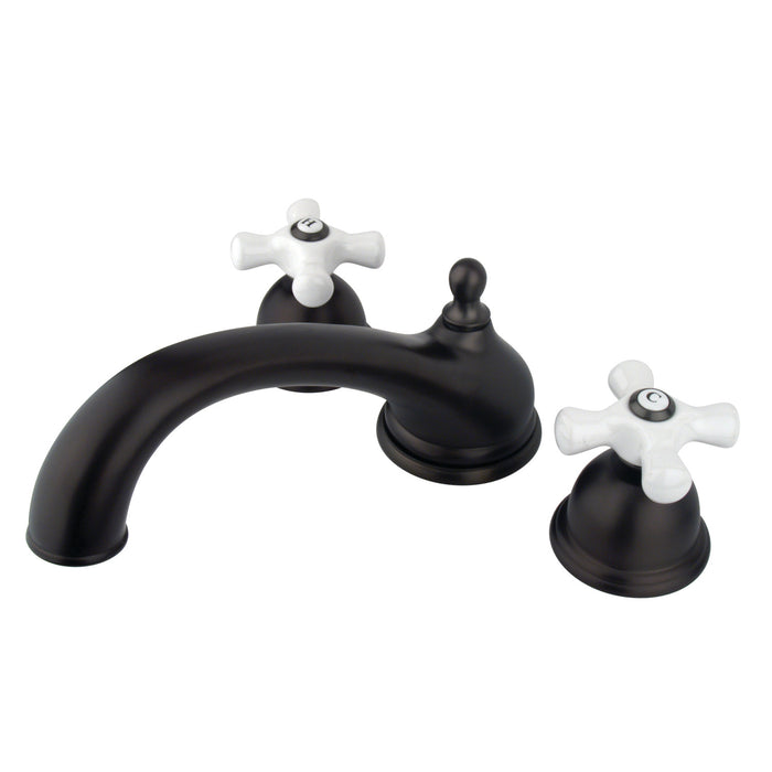 Kingston Heirloom KS3355PX - Vintage Two-Handle 3-Hole Deck Mount Roman Tub Faucet, Oil Rubbed Bronze