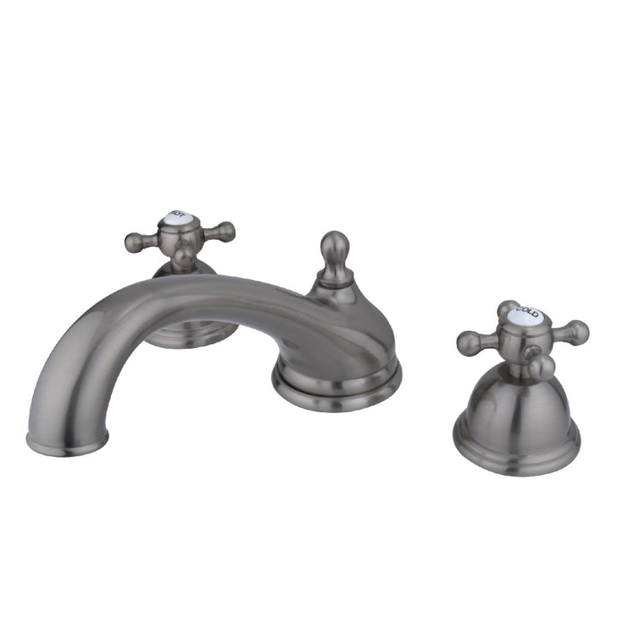 Kingston Heirloom KS3358BX - Vintage Two-Handle 3-Hole Deck Mount Roman Tub Faucet, Brushed Nickel