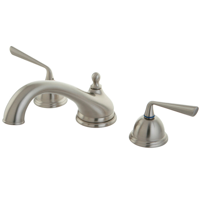 Kingston Tulare KS3358ZL - Silver Sage Two-Handle 3-Hole Deck Mount Roman Tub Faucet, Brushed Nickel