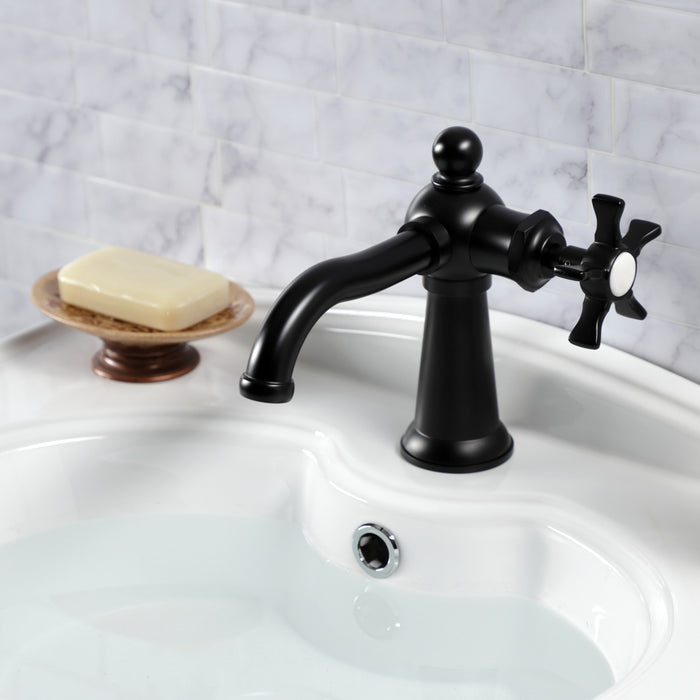 Kingston Heirloom KS3540NX - Hamilton One-Handle 1-Hole Bathroom Faucet with Push Pop-Up Drain, Matte Black