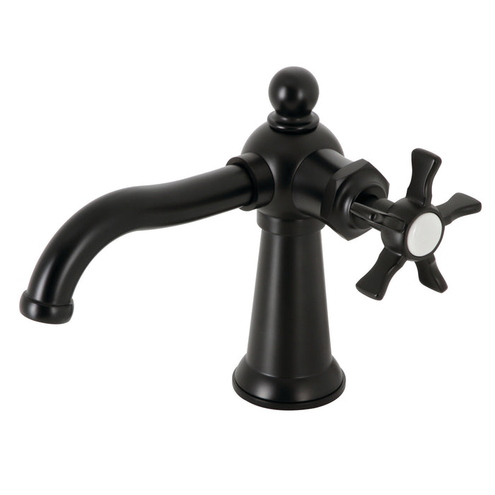 Kingston Heirloom KS3540NX - Hamilton One-Handle 1-Hole Bathroom Faucet with Push Pop-Up Drain, Matte Black