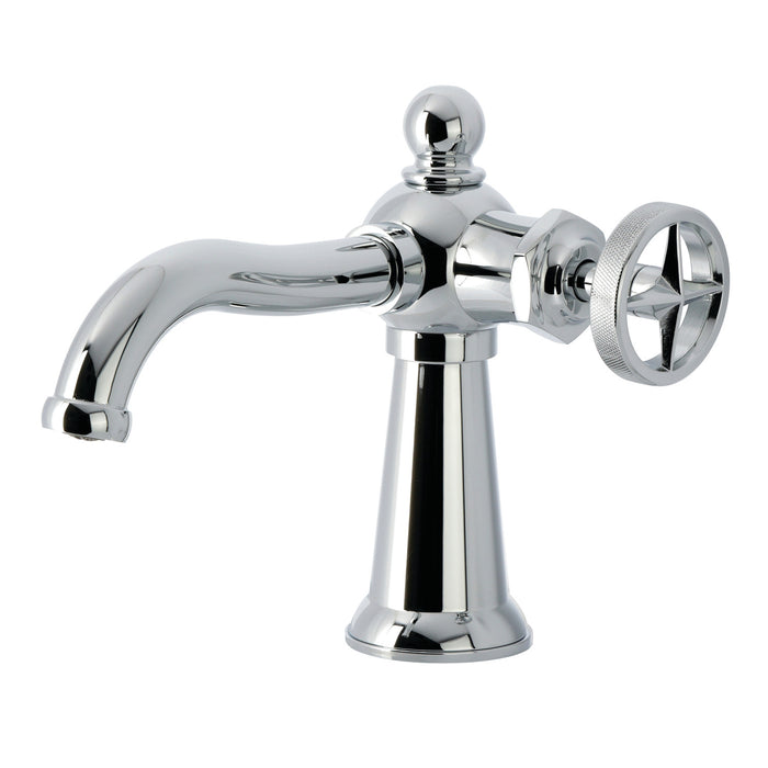 Kingston Tulare KS3541RNX - Ostro One-Handle 1-Hole Bathroom Faucet with Push Pop-Up Drain, Polished Chrome