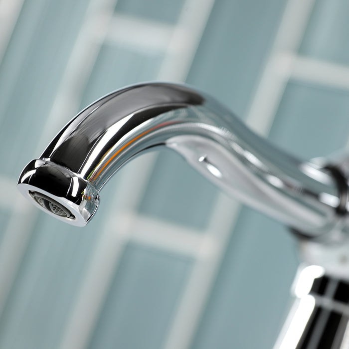 Kingston Tulare KS3541RX - Belknap One-Handle 1-Hole Bathroom Faucet with Push Pop-Up Drain, Polished Chrome