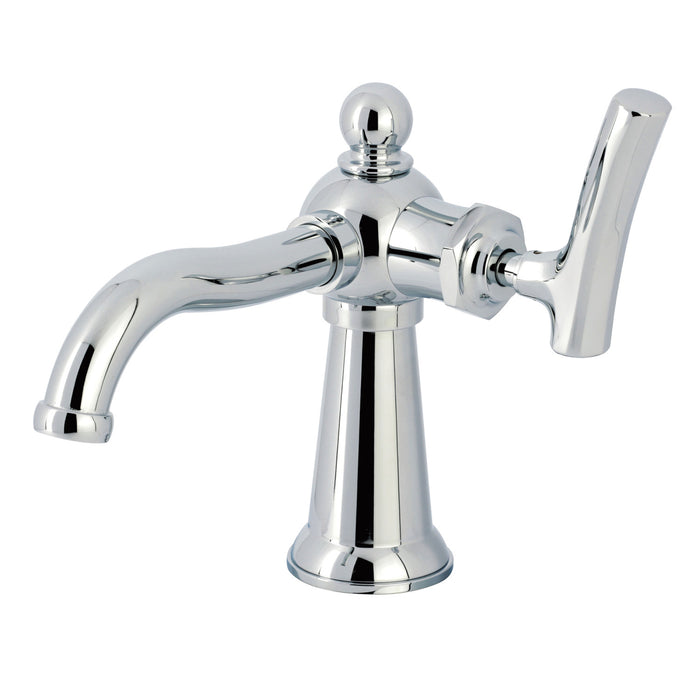 Kingston Tulare KS3541TKL - Hallerbos One-Handle 1-Hole Bathroom Faucet with Push Pop-Up Drain, Polished Chrome