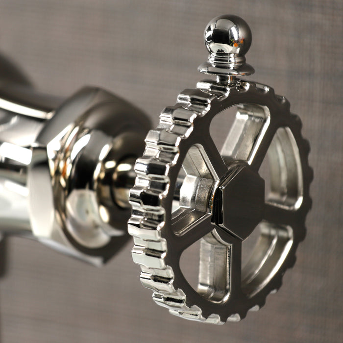 Fuller KS3546CG One-Handle 1-Hole Bathroom Faucet with Push Pop-Up Drain, Polished Nickel