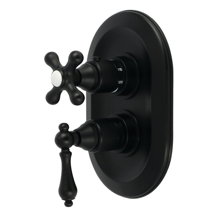 Kingston Heirloom KS36300ALE - Restoration Thermostatic Shower Valve and Trim Kit, Matte Black