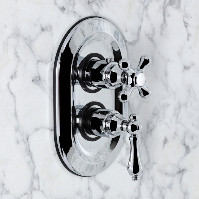 Kingston Heirloom KS36310ALE - Restoration Thermostatic Shower Valve and Trim Kit, Polished Chrome