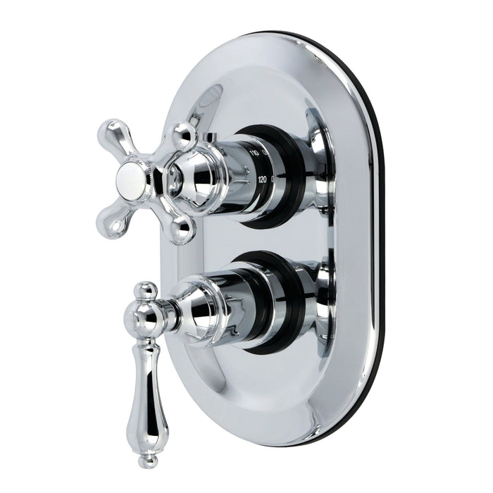 Kingston Heirloom KS36310ALE - Restoration Thermostatic Shower Valve and Trim Kit, Polished Chrome