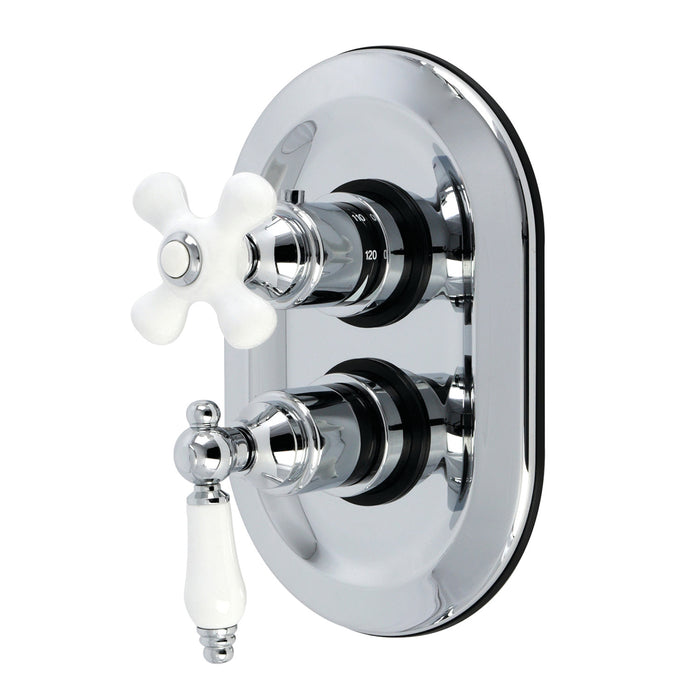 Kingston Restoration KS36310PLE Thermostatic Shower Valve and Trim Kit, Polished Chrome