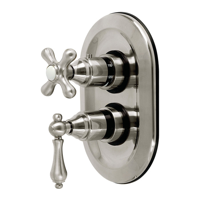 Kingston Heirloom KS36380ALE - Restoration Thermostatic Shower Valve and Trim Kit, Brushed Nickel