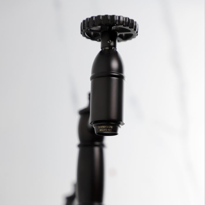 Kingston Tulare KS3705CG - Fuller Two-Handle 1-Hole Deck Mount Pot Filler Faucet, Oil Rubbed Bronze