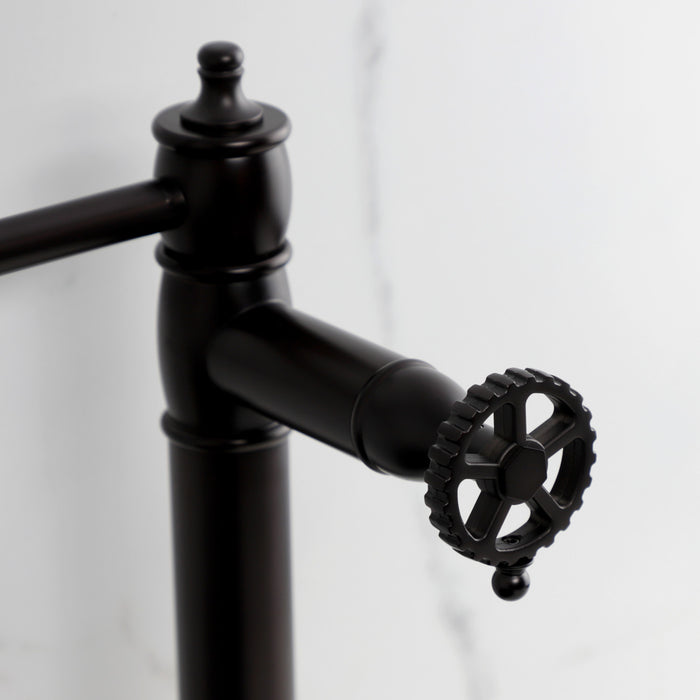 Kingston Tulare KS3705CG - Fuller Two-Handle 1-Hole Deck Mount Pot Filler Faucet, Oil Rubbed Bronze