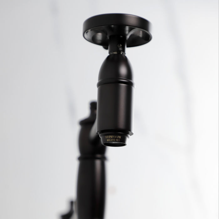 Kingston Tulare KS3705RX - Belknap Two-Handle 1-Hole Deck Mount Pot Filler Faucet, Oil Rubbed Bronze