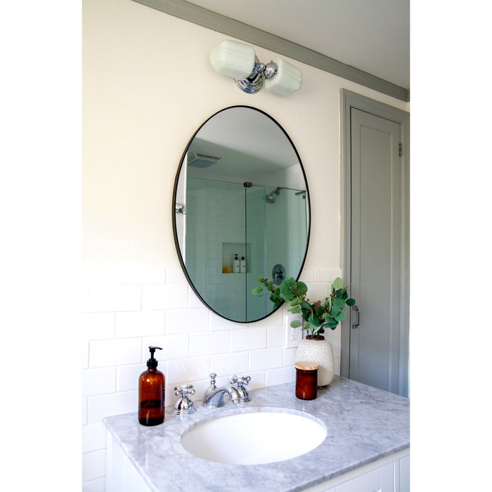 Kingston Heirloom KS3961AX - Restoration Two-Handle 3-Hole Deck Mount Widespread Bathroom Faucet with Brass Pop-Up, Polished Chrome