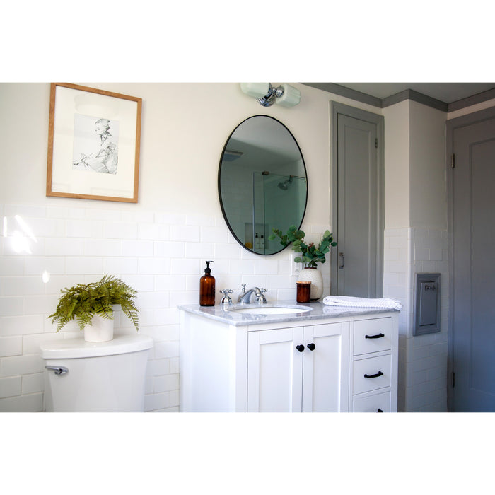 Kingston Heirloom KS3961AX - Restoration Two-Handle 3-Hole Deck Mount Widespread Bathroom Faucet with Brass Pop-Up, Polished Chrome