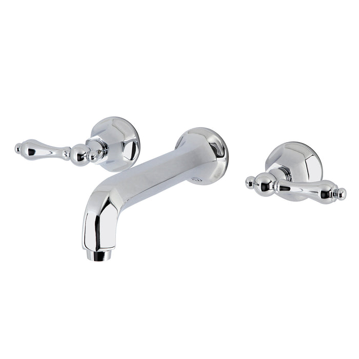 Kingston Tulare KS4021AL - Metropolitan Two-Handle 3-Hole Wall Mount Tub Faucet, Polished Chrome